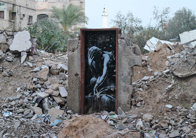 banksy-gaza-2015-scultura