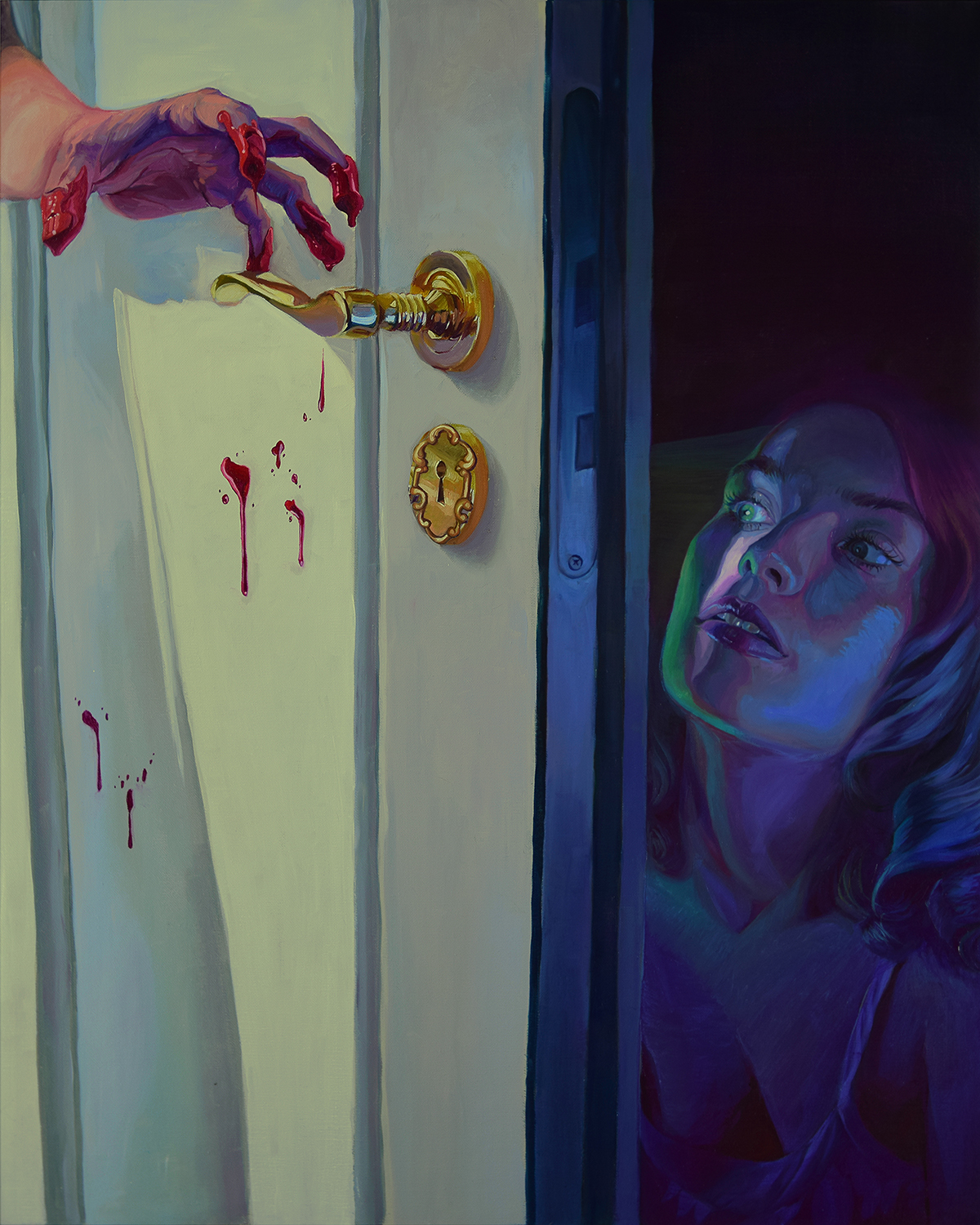 Stay in the shadow 100x80 Natalia Rak acrylics and oils on canvas