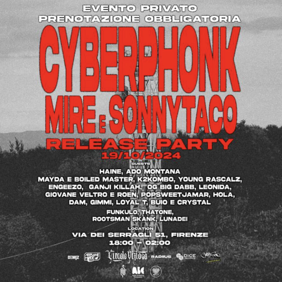 CYBERPHONK-MIRE-SONNY_TACO-RELEASE_PARTY_FLYER-GOLDWORLD